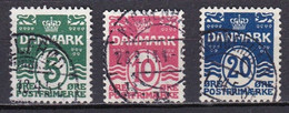 DK021 – DENMARK – 1912 – NUMBERS & WAVES TYPE – MI # 63/5 USED - Oblitérés