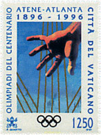 663653 MNH VATICANO 1996 CENTENARIO DE LOS JUEGOS OLIMPICOS - Gebruikt