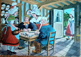 1954 - Jeu En Normandie, Joueurs De Dominos - Costumes Folklore, Hommes, Sabots Normands - Illustrateur Louis Buk - Regionale Spelen