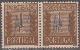 PORTUGAL (PORTEADO) - 1940.  Valor Ladeado De Ramos  1 E.   (PAR)   D. 14    (o)  MUNDIFIL  Nº 62 - Usado