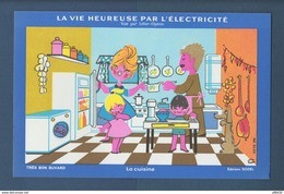 BUVARD - ÉLECTRICITÉ Vue Par LEFOR-OPENO - LA VIE HEUREUSE PAR L'ÉLECTRICITÉ  - LA CUISINE - 2 Scann - Elektriciteit En Gas