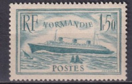 1935 - YVERT N°300 * MLH (CHARNIERE QUASI INVISIBLE) - COTE = 70 EUR. - PAQUEBOT NORMANDIE - Nuevos