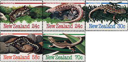 51124 MNH NUEVA ZELANDA 1984 REPTILES Y BATRACIOS - Errors, Freaks & Oddities (EFO)