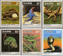 34313 MNH ZAIRE 1987 REPTILES - 1980-1989