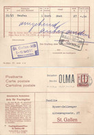 PK SBB II-16b  "Avis Für Frachtgüter, St.Gallen"  (mit Camionnage Vordruck)      1945 - Enteros Postales