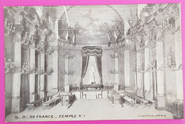 Cpa Grand Orient De France GODF Temple N° 1 Gloton Paris Rare Franc Maçonnerie Masonic Maçon Freemasonry Freimaurer - Ohne Zuordnung