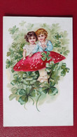 CPA GAUFREE - FANTAISIES - ENFANTS - CHAMPIGNON ET TREFLE - Paddestoelen