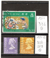 HONG-KONG 1977-78 YT N° 326-28-29 Oblitérés - Oblitérés