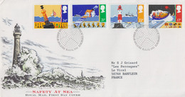 Enveloppe  FDC  1er  Jour   GRANDE  BRETAGNE   Sauvetage   En   Mer   1985 - 1981-1990 Em. Décimales