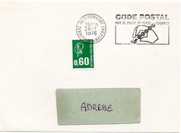 TERRITOIRE De BELFORT - Dépt N° 90 = GIROMAGNY 1976 = FLAMME à DROITE = SECAP Illustrée  'CODE POSTAL / MOT De PASSE ' - Codice Postale