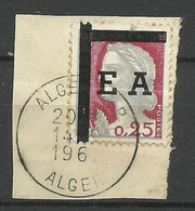 Algérie EA N°355 Sur Fragment Alger RP Le 14/09/1962 Départementale Typo Type 1-T2 Noir B/TB Voir Scans Soldé ! ! ! - Usati