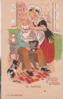 En Flandre, "LA BARBIERE " Illustr. G. DEVIGNES & L. MEIGE - Artesanal