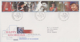 Enveloppe  FDC  1er  Jour   GRANDE  BRETAGNE   40éme  Anniversaire  D' Accession  Au  Trône   1992 - 1991-2000 Em. Décimales