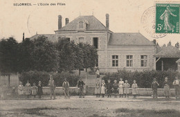 SELOMMES L’école Des Filles Timbre  1907 Semeuse 5c - Selommes