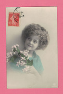 XA1171 JEUNE FILLE  FILLETTE , ENFANT, GIRL , FAMOUS GRETE REINWALD WITH ORCHID RPP - Portraits