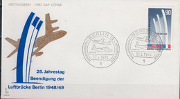 Berlin - 25 Jahre Ende Luftbrücke (MiNr: 466) 1974 - FDC Illustriert - 1971-1980