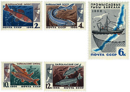 63126 MNH UNION SOVIETICA 1966 FAUNA DEL LAGO BAIKAL - Sammlungen