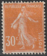 Année 1907 - N° 141 - Fond Plein - 30 C Orange - Neuf (voir Scan Dos) - 1906-38 Sower - Cameo