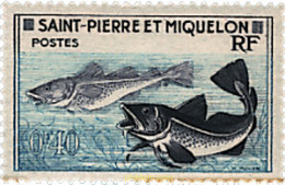 354168 MNH SAN PEDRO Y MIQUELON 1957 PESCA - Gebruikt