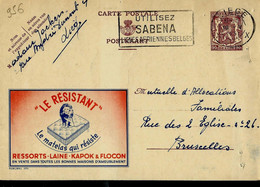 Publibel Obl. N° 956  ( Le Résistant - Lion - Matelas ) Obl. LIEGE 18/05/51 - Werbepostkarten