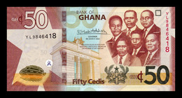 Ghana 50 Cedis 2022 Pick 49 New Date SC UNC - Ghana