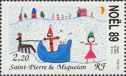 28521 MNH SAN PEDRO Y MIQUELON 1989 NAVIDAD - Used Stamps