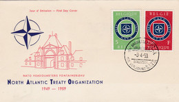 Enveloppe FDC 1094 1095 Otan North Atlantic Treaty Organisation Navo - 1951-60