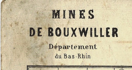 ALSACE LORRAINE 1860 ENTETE MINES DE BOUXWILLER Bas Rhin ALUN  ET VITRIOL => Cassins Béziers  Sulfate De Fer Couperose - 1800 – 1899