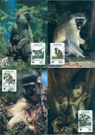 7320 MNH SAN KITTS 1986 MONO VERDE - Scimpanzé