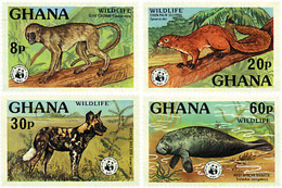 73918 MNH GHANA 1977 PROTECCION DE LA NATURALEZA - Chimpancés