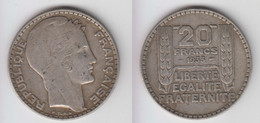 20 FRS 1933 Rameaux Longs (ARGENT) - 20 Francs