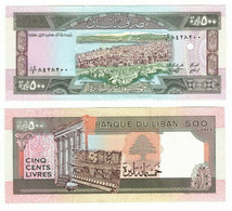 Lebanon 500 Livres 1988 UNC - Liban