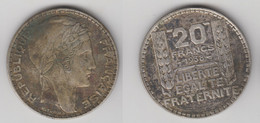 20 FRS 1938  (ARGENT) - 20 Francs