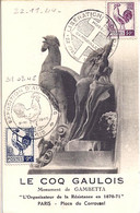 TYPE COQ ET MARIANNE D'ALGER N° 631/640 SUR CP DE PARIS / 31.3.45 - 1944 Marianne Van Algerije