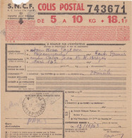 30490# COLIS POSTAL DE 5 A 10 KG De REJAUMONT Obl MONLONG HAUTES PYRENEES 1943 - Covers & Documents