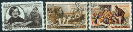 SOVIET UNION 1952 Gogol Death Centenary,used.  Michel 1622-24 - Oblitérés