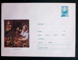 Errors Envelope Romania 1972 Envelopes Art Painting Flemish Cook, Painter   Winghe, Jeremias Von  With Misplaced Image - Brieven En Documenten