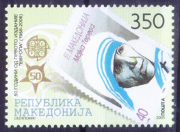 Macedonia 2005 MNH, Mother Teresa, Nobel Peace, Europa, Stamp On Stamp - Mère Teresa