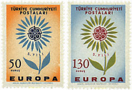 97467 MNH TURQUIA 1964 EUROPA CEPT. MARGARITA CON 22 PETALOS - Colecciones & Series