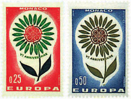 97463 MNH MONACO 1964 EUROPA CEPT. MARGARITA CON 22 PETALOS - Autres & Non Classés