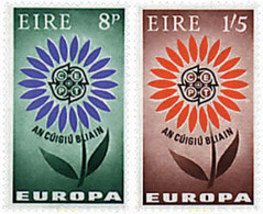 243948 HINGED IRLANDA 1964 EUROPA CEPT. MARGARITA CON 22 PETALOS - Colecciones & Series