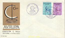 3967 MNH TURQUIA 1966 EUROPA CEPT. NAVIO EUROPA - Colecciones & Series