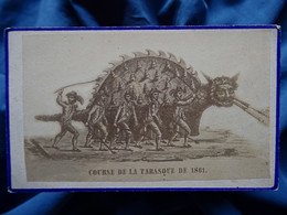 Photo CDV  Blanchin à Tarascon  Course De La Taranque De 1861  Dédicace 1885 - L624 - Oud (voor 1900)
