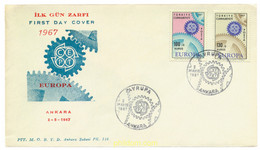 23589 MNH TURQUIA 1967 EUROPA CEPT. ENGRANAJES - Collezioni & Lotti