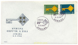 23604 MNH TURQUIA 1968 EUROPA CEPT 1968 - LLAVE DORADA - Collections, Lots & Séries