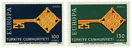 62168 MNH TURQUIA 1968 EUROPA CEPT 1968 - LLAVE DORADA - Collezioni & Lotti