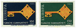62168 MNH TURQUIA 1968 EUROPA CEPT 1968 - LLAVE DORADA - Colecciones & Series