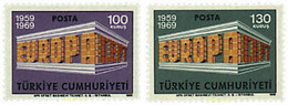 62186 MNH TURQUIA 1969 EUROPA CEPT. 10 ANIVERSARIO DE LA CEPT - Collezioni & Lotti