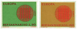 62214 MNH SAN MARINO 1970 EUROPA CEPT. SOL FLAMANTE - Gebraucht