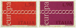 62199 HINGED ITALIA 1971 EUROPA CEPT. FRATERNIDAD Y COOPERACION - 1971-80:  Nuovi